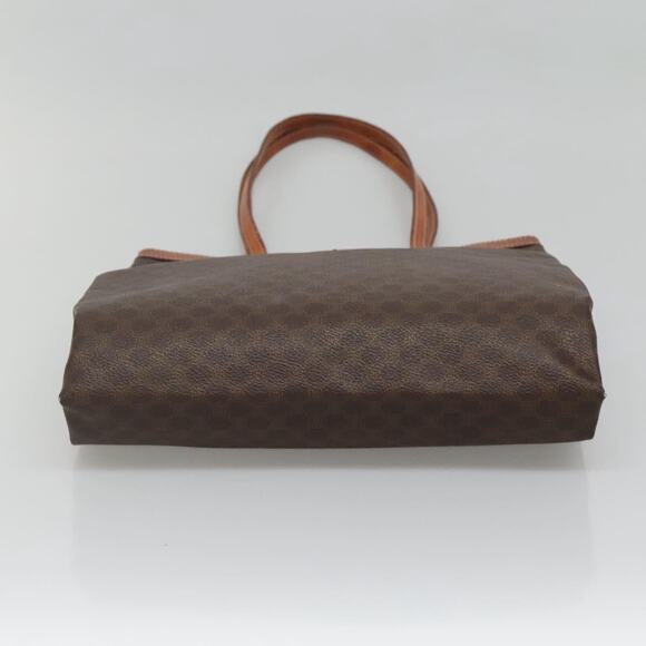 CELINE Macadam Canvas Tote Bag Pvc Brown Gold - Picture 9 of 11